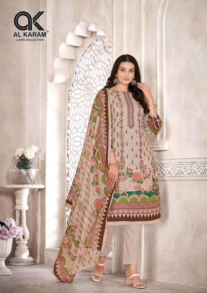 Al Karama Bin Ubaid Cambric Cotton Dress Material Catalog